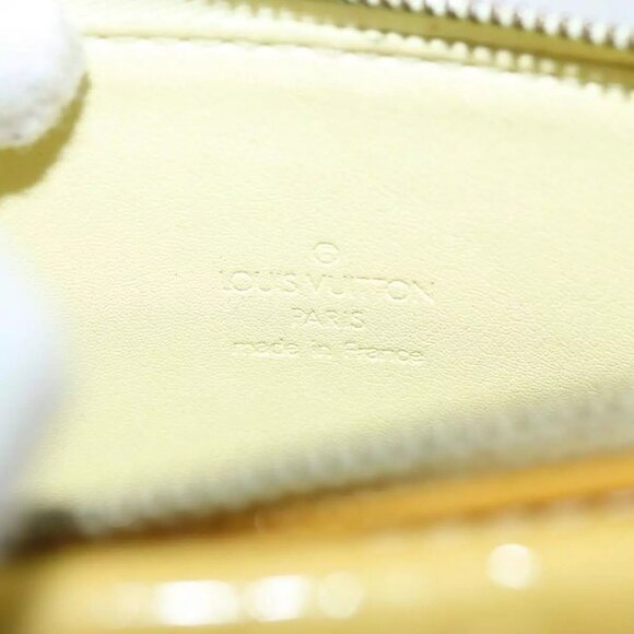 LOUIS VUITTON Monogram Vernis Motto Pouch Lime Yellow - Picture 6 of 16